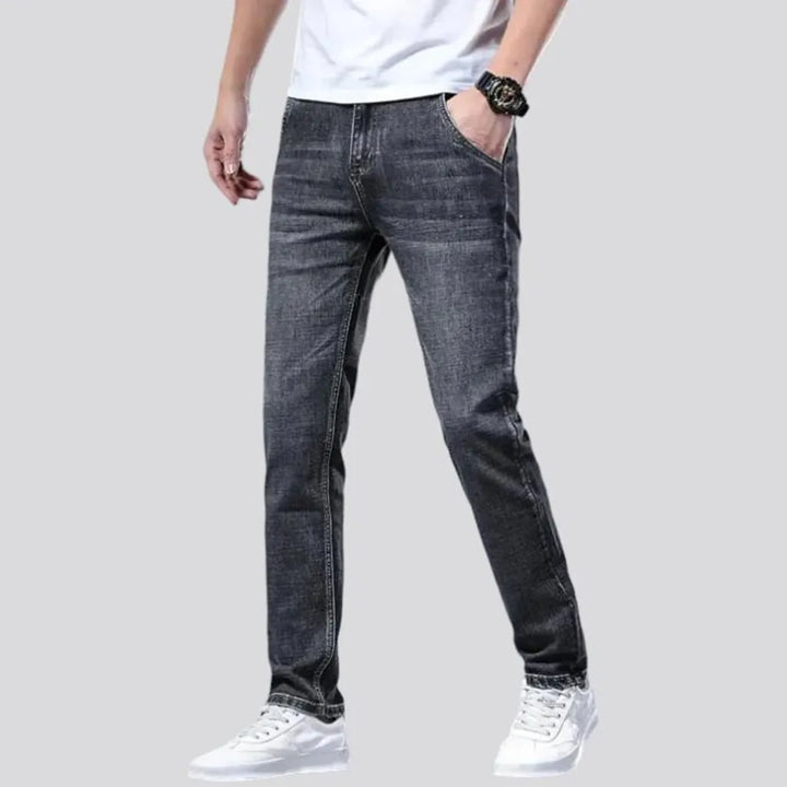 Polished men's thin jeans