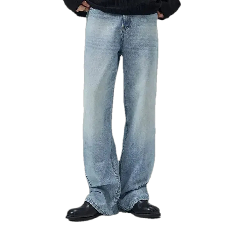 Casual Loose Fit 90s Men's Jeans - Light Blue