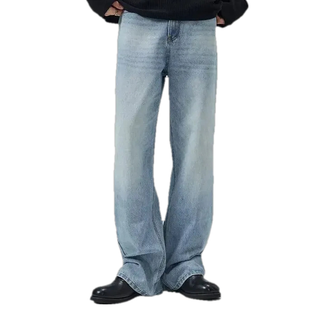 Casual Loose Fit 90s Men's Jeans - Light Blue